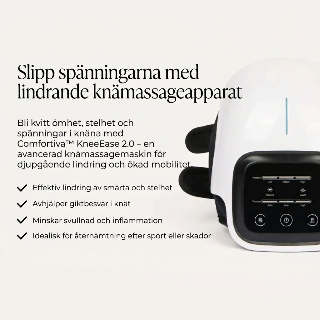 Comfortiva™ KneeEase 2.0 - Värme, massage och avslappning direkt hemma.