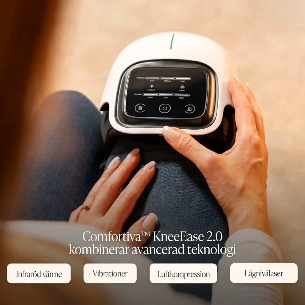 Comfortiva™ KneeEase 2.0 - Värme, massage och avslappning direkt hemma.